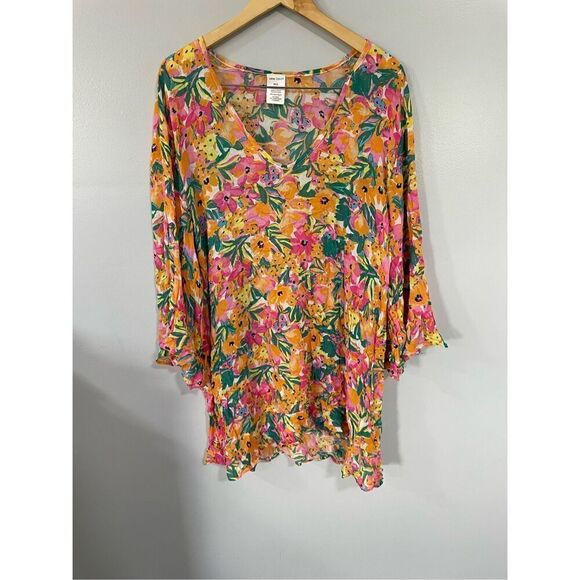 Anne Cole Womens M/L Sunshine Floral Swim Coverup Brand New - Picture 1 of 5